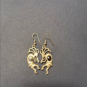 Gold Tribal Earrings